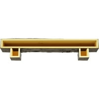 Ekena Millwork 6 H 8 D 60 W HAND HEWN FAU WOOD CAMENPLE MANTEL KIT W ALAMO CORBELS, Премиум орев