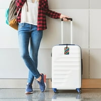 Протега ПВЦ Травел багаж ознака, лична карта за куфер - гео дизајн со повеќе бои