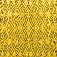 Ахгли Компанија Внатрешен Плоштад Апстрактни Жолти Теписи За Модерна Област, 6 ' Квадратни