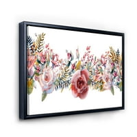DesignArt „Wildflower and Pink Roses 'Farm House Dramed Canvas Wall Art Print