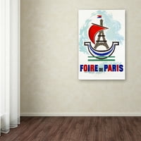 Трговска марка ликовна уметност „Foire de Paris“ платно уметност од гроздобер колекција на Apple