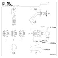 Кингстон Месинг КФ110Ц Када И Туш Славина, Полиран Хром