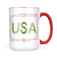 Неонблонд соединетите американски Држави лист кригла подарок за љубителите На Кафе Чај