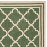 Линден Дани Геометриска област килим, зелен крем, 4 '6'