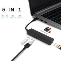 3. Центар, ETERSTARLY USB Центар Со Sd Tf Картичка Читач, USB 3. Порти, USB Сплитер USB Експандер ЗА Лаптоп, Xbox, Флеш Диск,