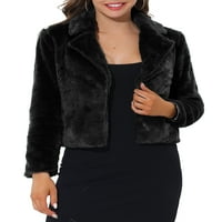 Уникатни поволни цени, женски исечени долги ракави, ноч лап -крзно меки палто