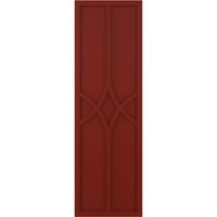 Ekena Millwork 18 W 61 H TRUE FIT PVC CEDAR PARK FIXED MONTING SULTTERS, PEPPER RED