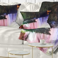 DesignArt Шарена Нијагара паѓа панорама - Апстрактна перница за фрлање - 12x20